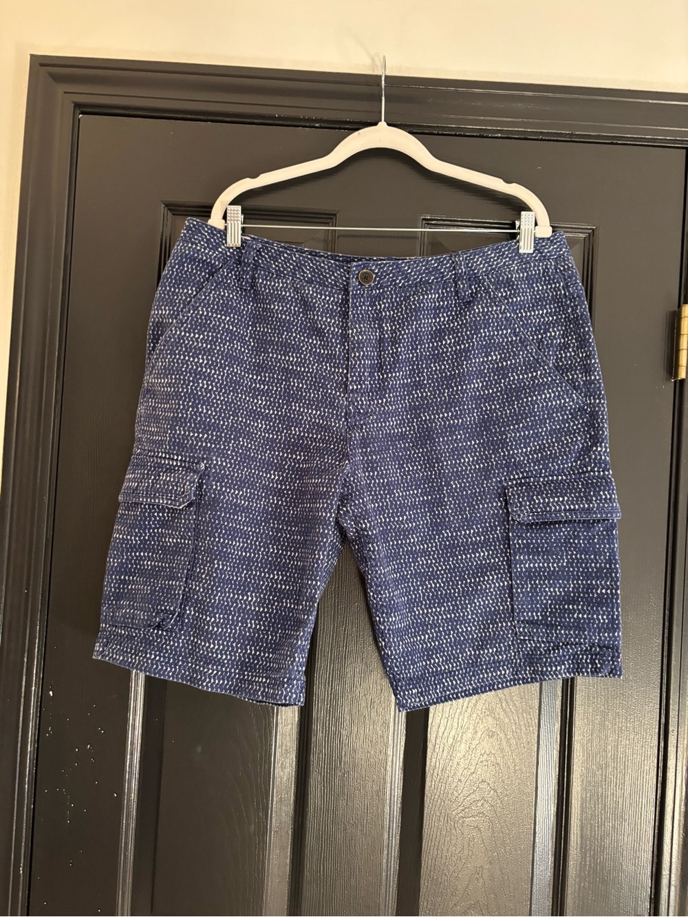 Timberland Blue Textured Cargo Shorts